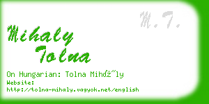 mihaly tolna business card